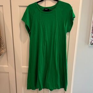 ME+EM Green Raglan Sleeve A-Line Mini Dress